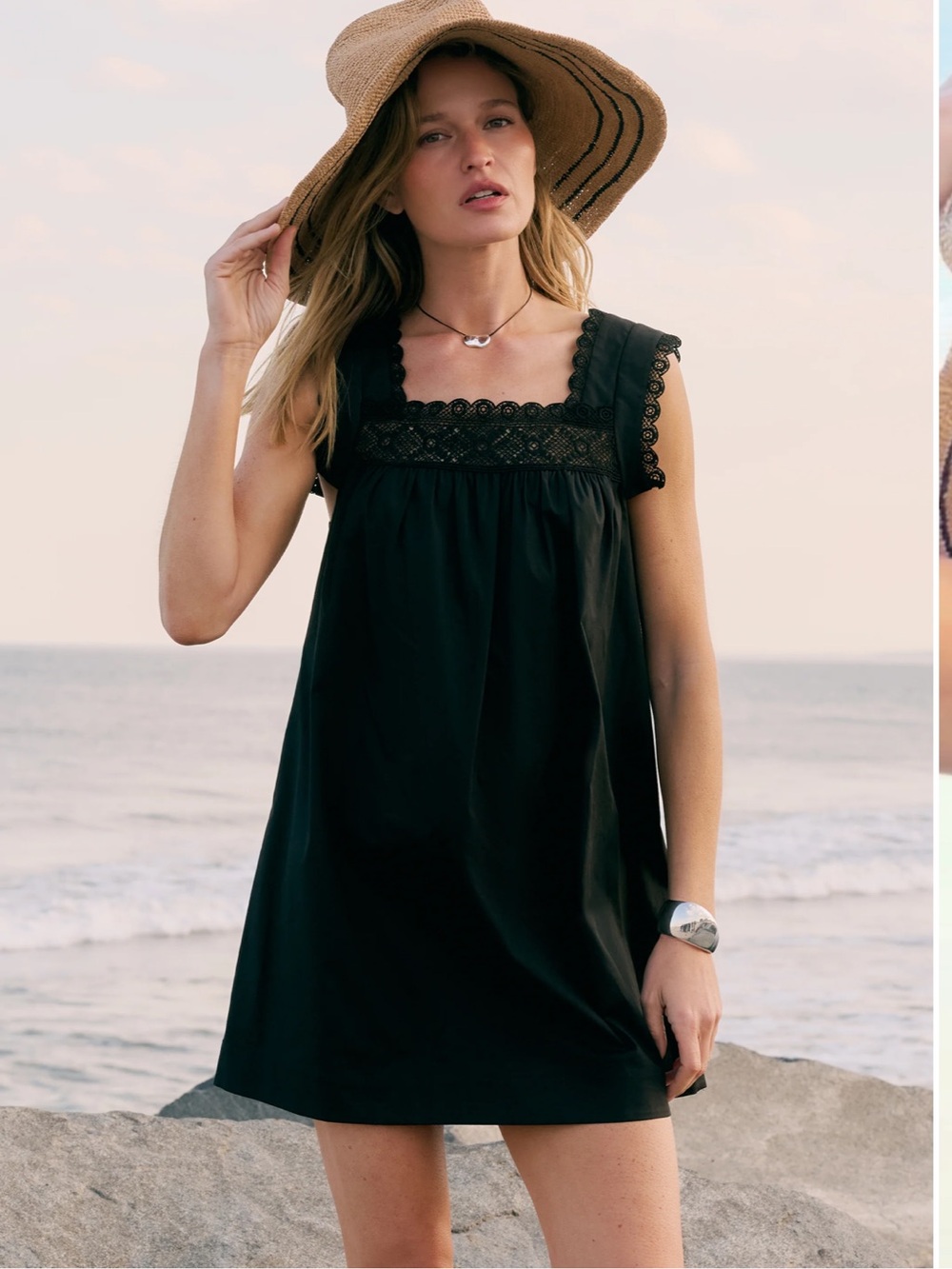 NWT Sorella Tammy Cotton Embroidery Trim Few Moda Dress Medium